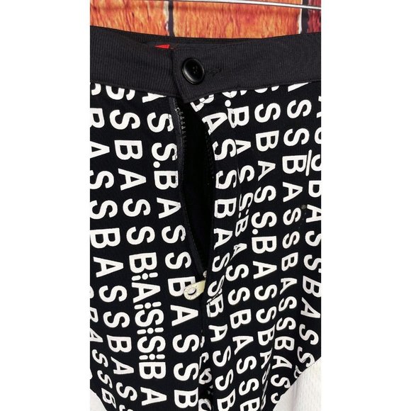 BASS by Ron Bass Black White AOP 2XL Men’s Shorts Zippered Pockets - Picture 3 of 5